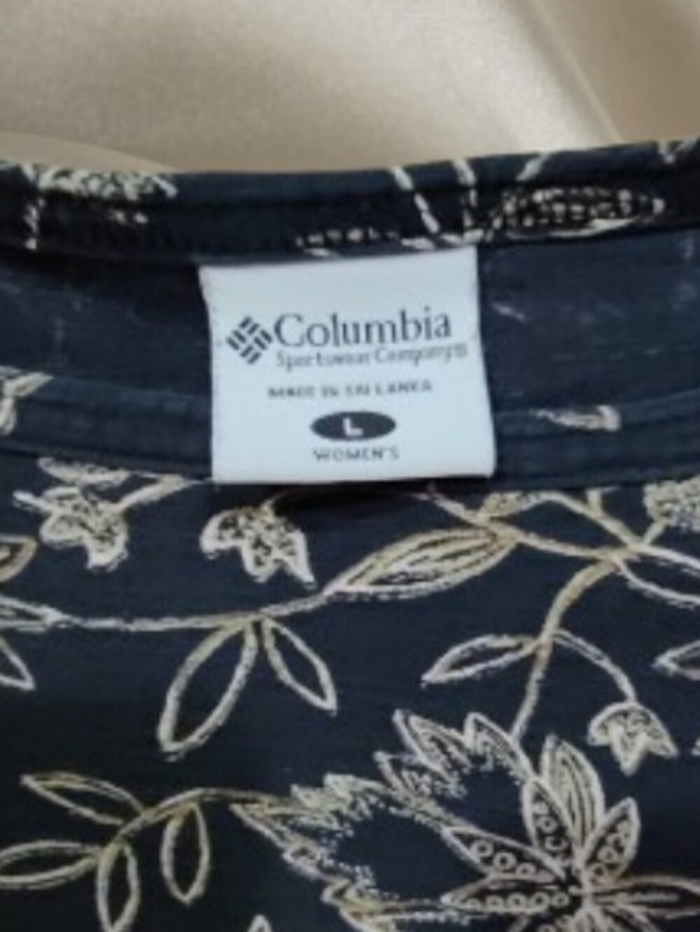 Columbia Dark Blue Floral 3/4-Sleeve Tee - Picture 2 of 3